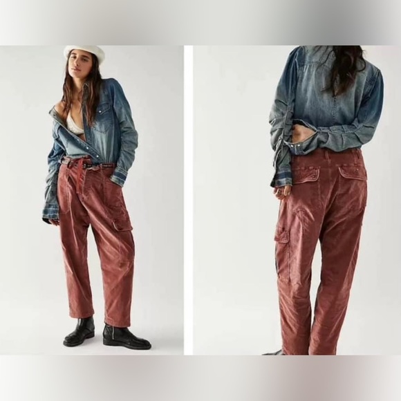 NWT Size XS Free People Bay To Breakers Soft Corduroy Pants - Picture 3 of 6